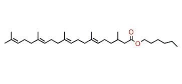 Hexyl (E)-2,3-dihydrogeranylfarnesoate
